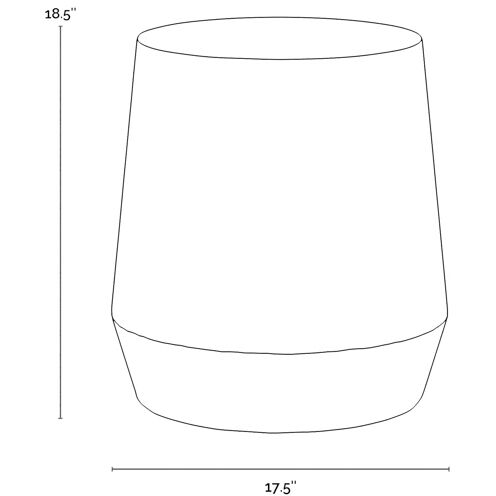 Creed 18.5 X 17.5 inch Gunmetal End Table