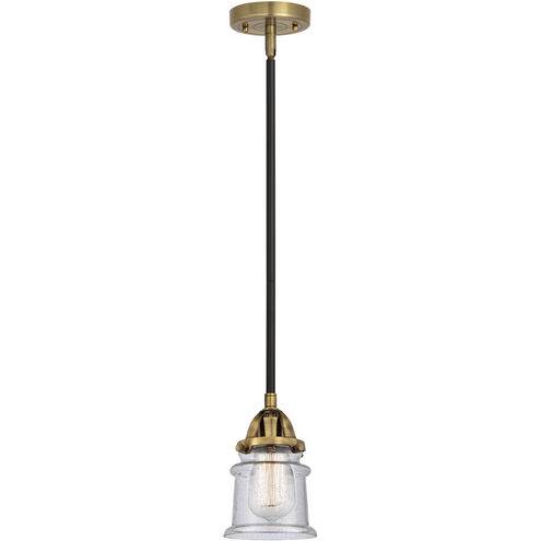 Nouveau 2 Canton 1 Light 5.25 inch Black Antique Brass Mini Pendant Ceiling Light in Incandescent, Seedy