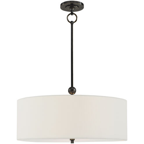 Thomas O'Brien Reed 2 Light 22 inch Bronze Hanging Shade Ceiling Light in Linen