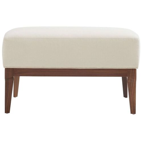 Laurette 18 inch White Ottoman