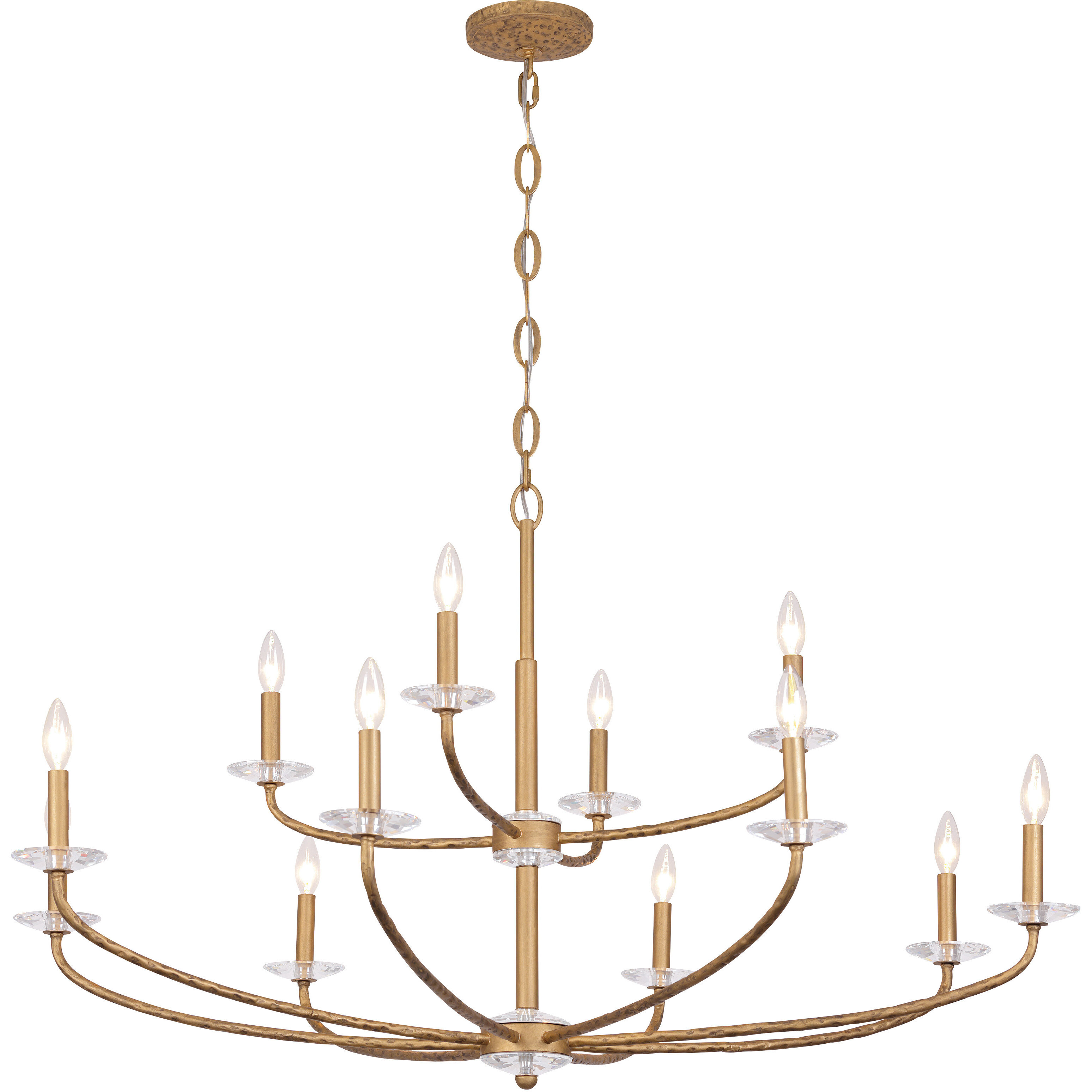 Atella 12 Light 48 inch Ashen Gold Chandelier Ceiling Light
