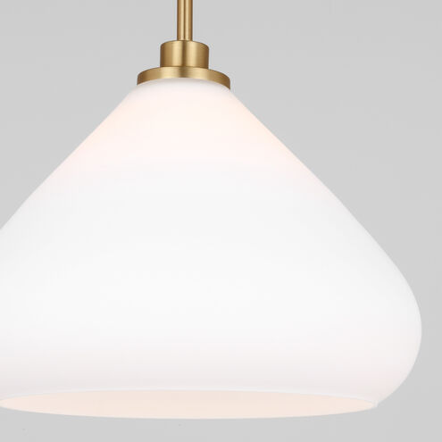 Margo 1 Light 14 inch Satin Brass Pendant Ceiling Light