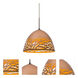 Kiev LED Bronze Cord Pendant Ceiling Light in Copper Glass