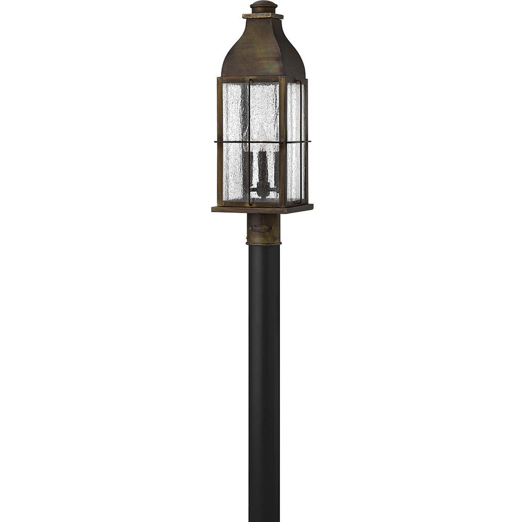 Heritage Bingham LED 23 inch Sienna Outdoor Post Mount Lantern