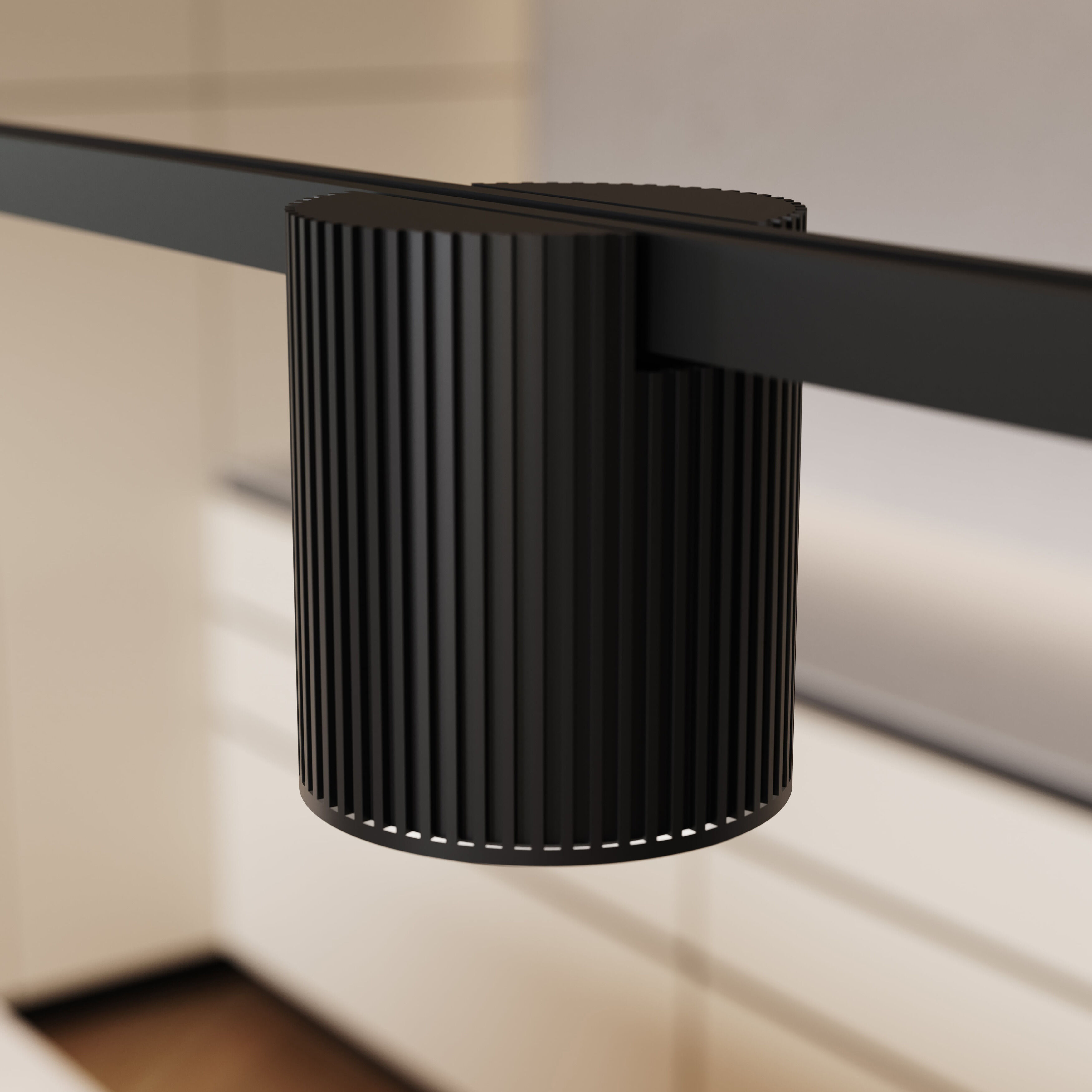 Suspenders LED 97 inch Satin Black Suspension Ceiling Light