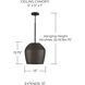 Della 1 Light 13 inch Terracotta Umber Pendant Ceiling Light