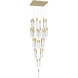 Original Glacier Avenue LED 36 inch Brushed Brass Multi Port Pendant Ceiling Light in Clear