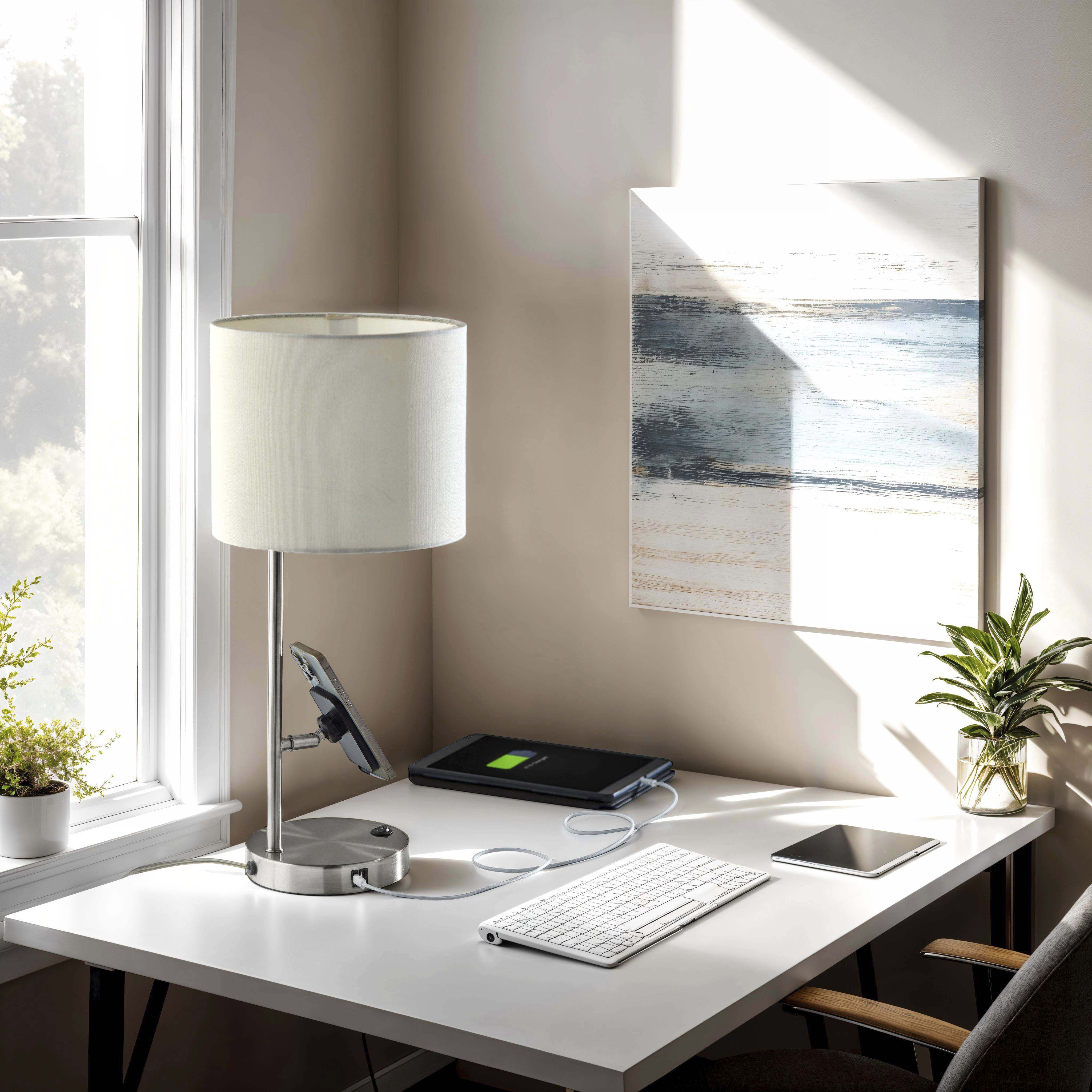 Wyatt 22 inch 60.00 watt Brushed Steel Supercharger Desk Lamp Portable Light