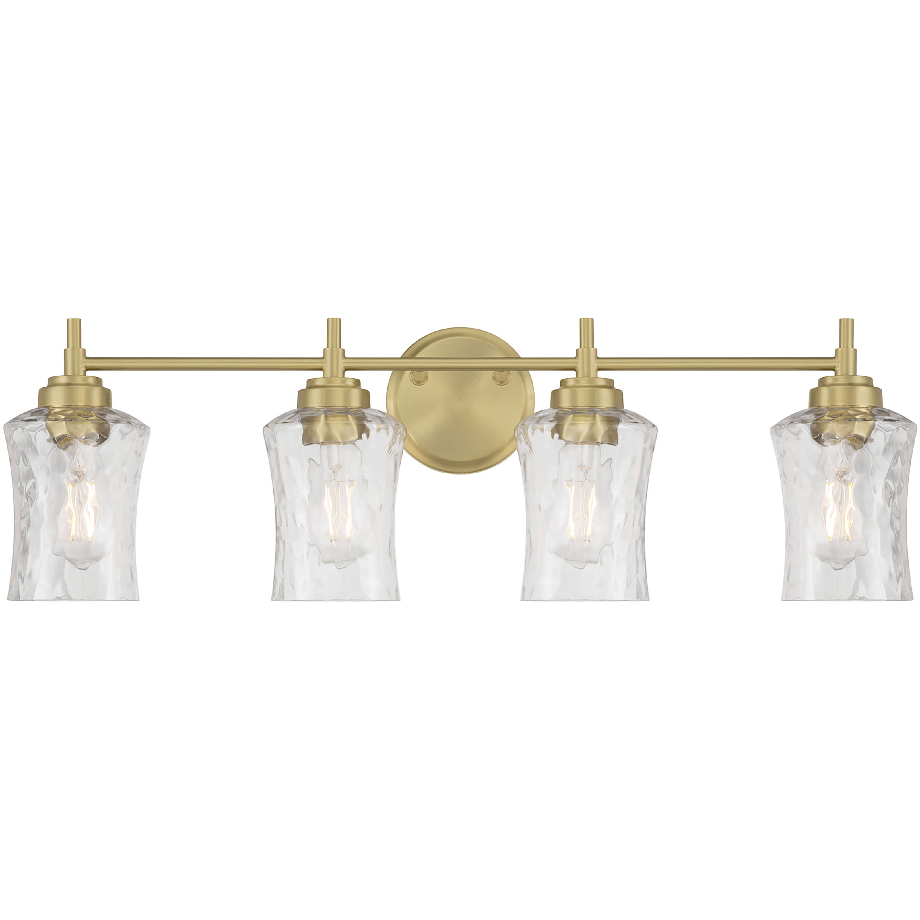 Clarvyn 4 Light 29.25 inch Vintage Brass Bathroom Vanity Light Wall Light