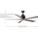 Atlas Irene-5 60 inch Matte Black with Walnut Tone Blades Ceiling Fan, Paddle Fan