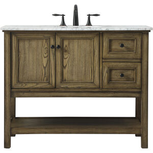 Metropolis 42 X 22 X 34 inch Driftwood Vanity Sink Set