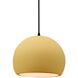 Radiance LED 7 inch Muted Yellow and Matte Black Pendant Ceiling Light