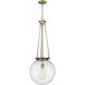 Beacon 1 Light 15.75 inch Antique Brass Pendant Ceiling Light