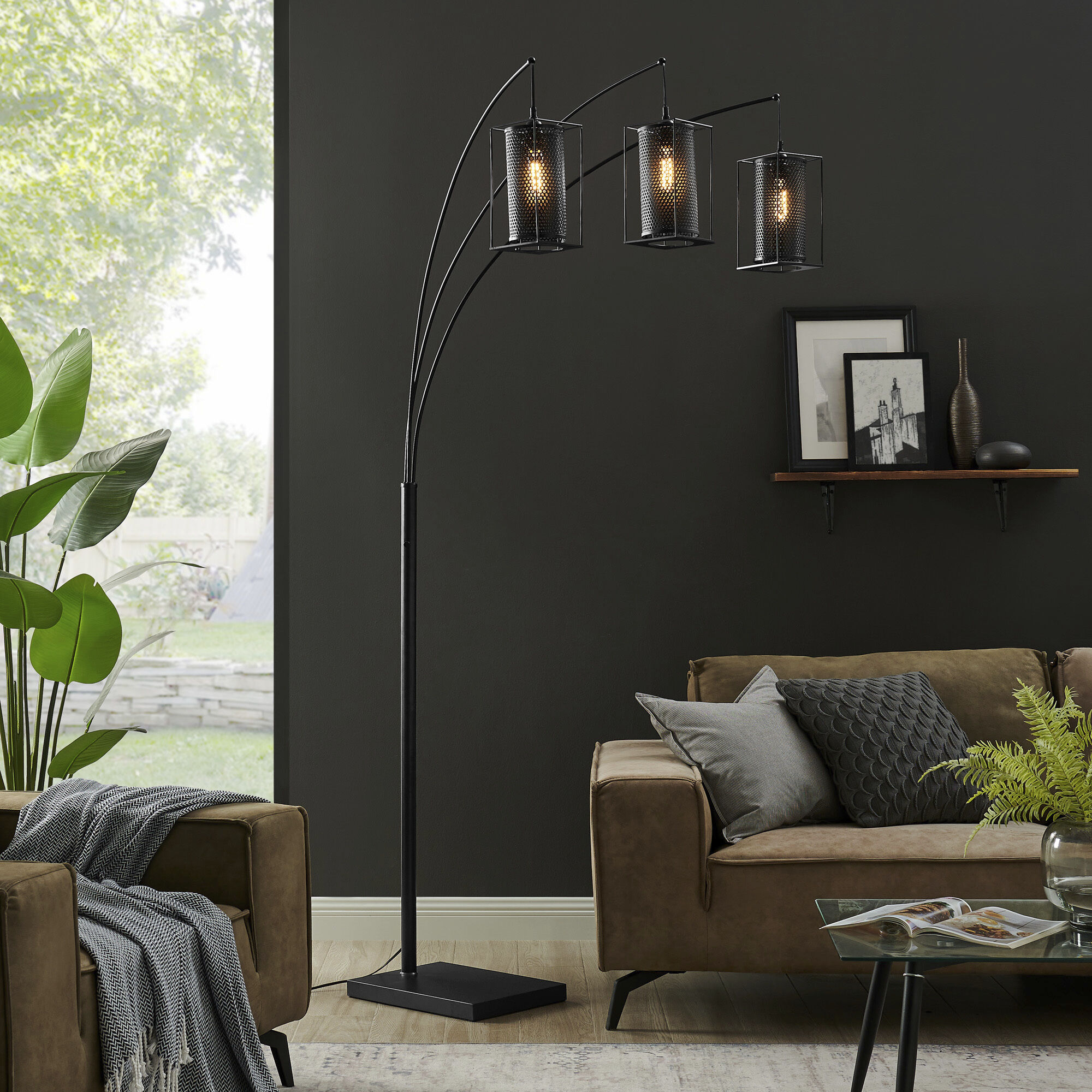 Stein 89 inch 40.00 watt Black Arc Lamp Portable Light