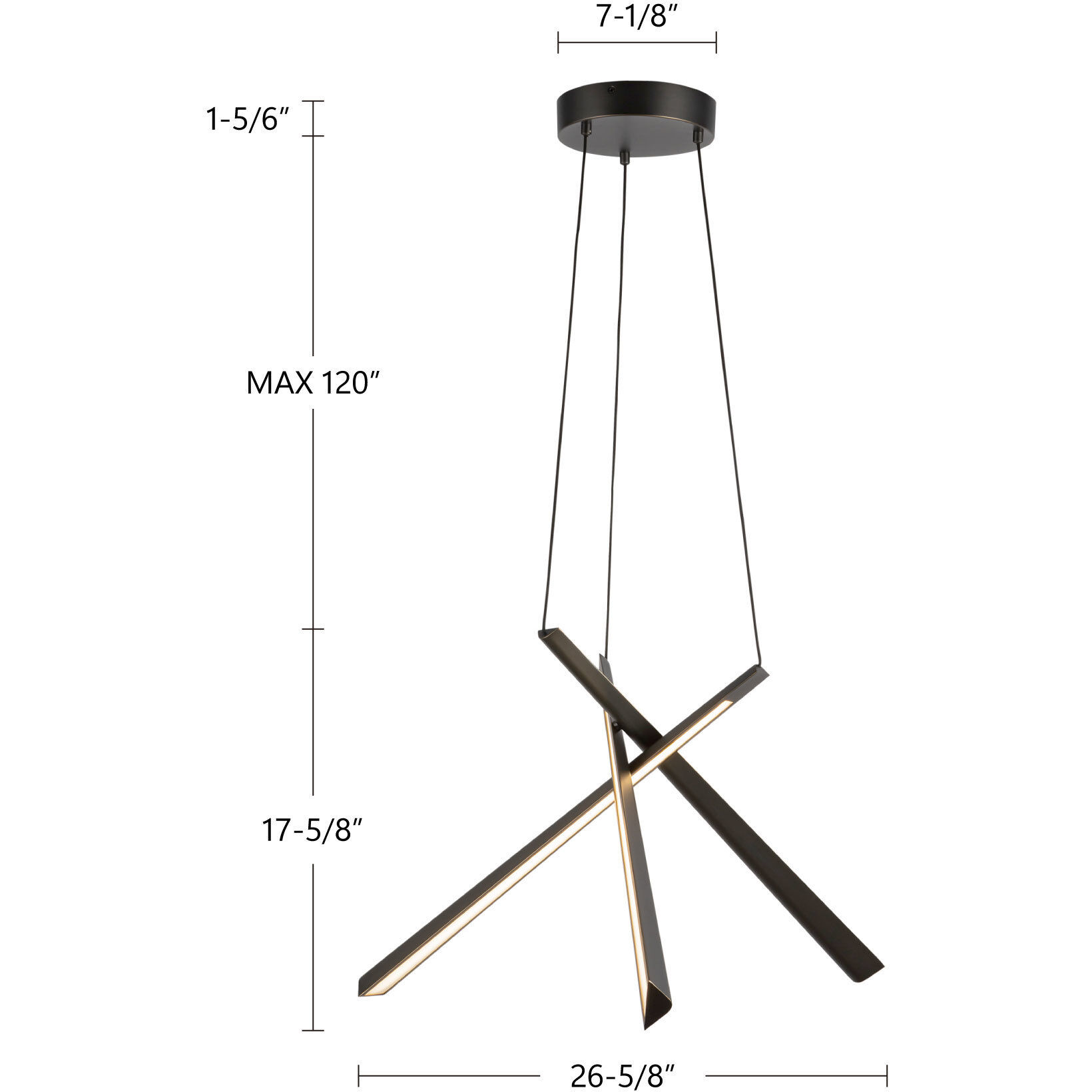 Lex LED 19.63 inch Vintage Brass Chandelier Ceiling Light