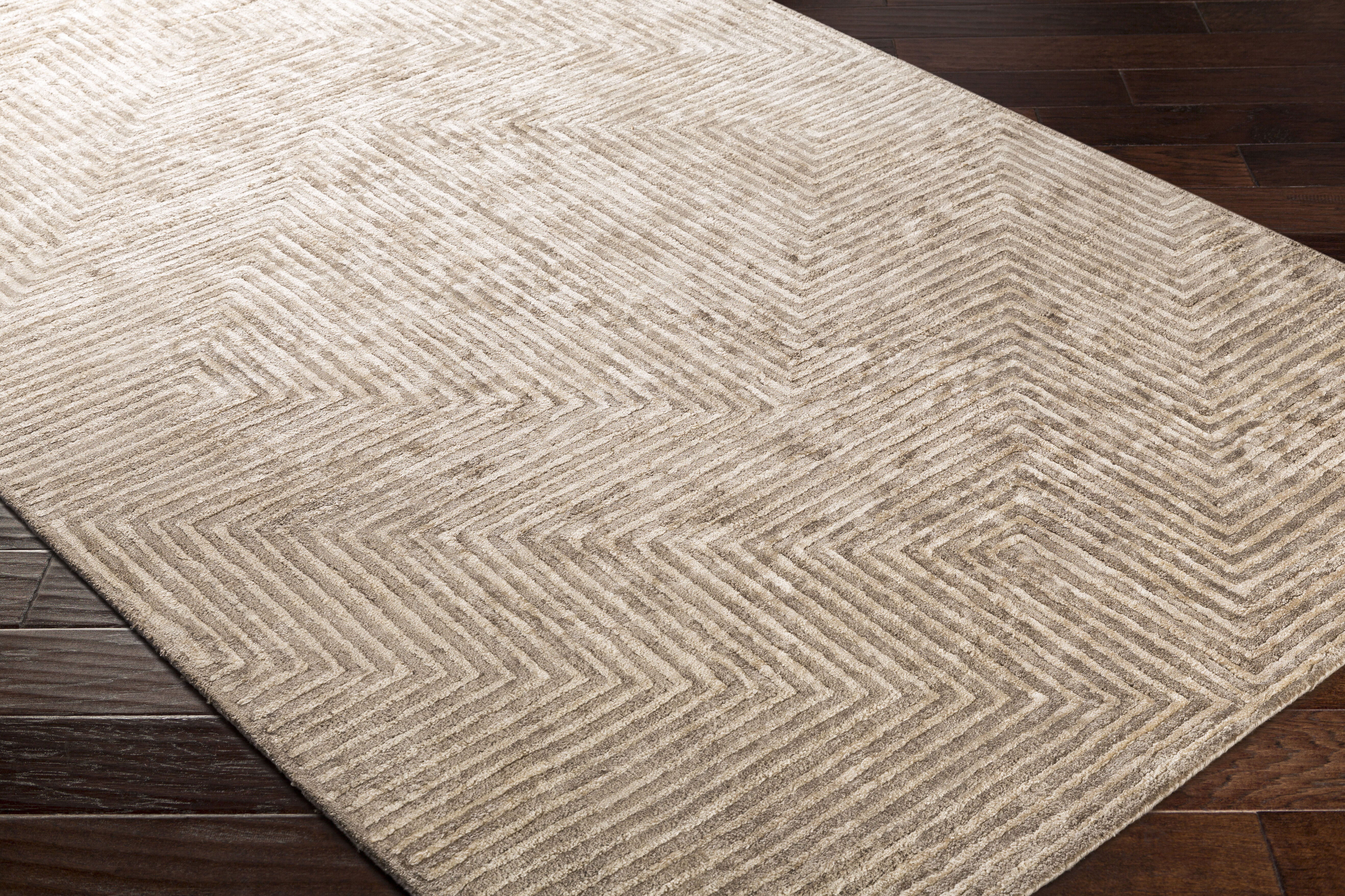 Quartz 90 X 60 inch Taupe Rug in 5 x 8, Rectangle