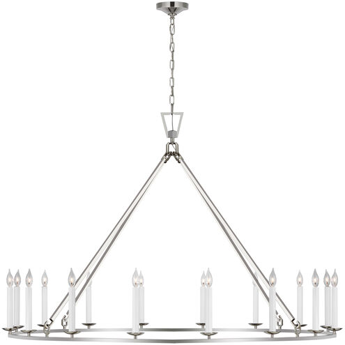 Chapman & Myers Darlana6 LED 61.25 inch Polished Nickel Single Ring Chandelier Ceiling Light, Oversized