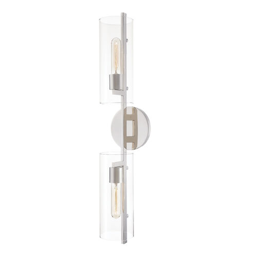 Ariel 2 Light 6 inch Polished Nickel Wall Sconce Wall Light