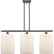 Ballston Cobbleskill 3 Light 36 inch Oil Rubbed Bronze Island Light Ceiling Light in Matte White Glass