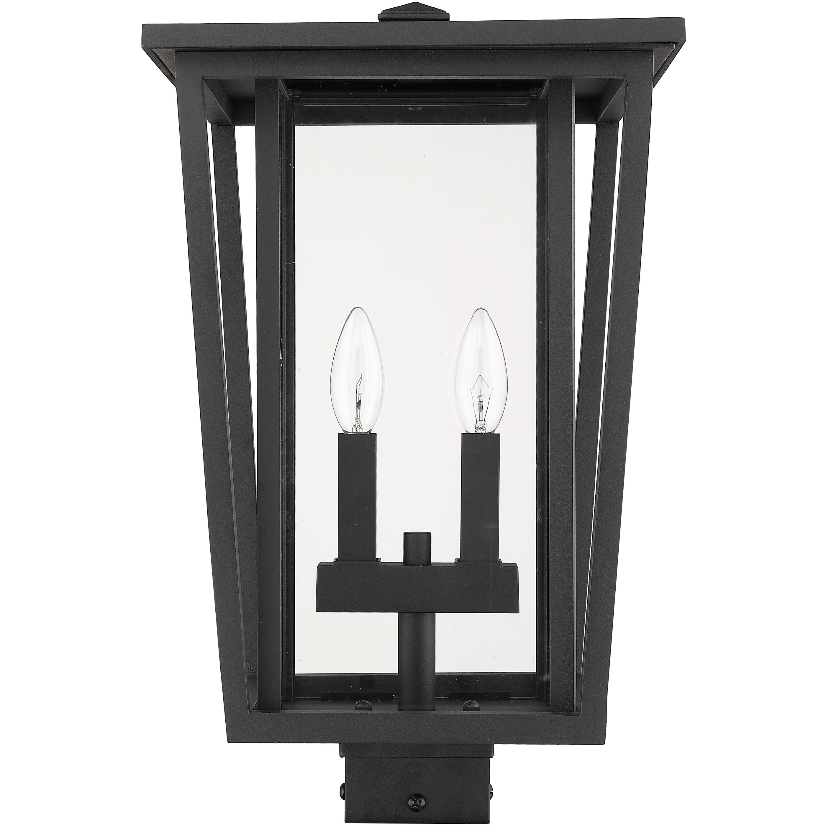 Seoul 2 Light 18.25 inch Black Outdoor Post Mount Fixture in 13