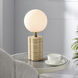 Amabel 13 inch 15 watt Travertine Beige Table Lamp Portable Light