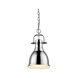 Duncan 1 Light 9 inch Chrome Mini Pendant Ceiling Light, Small