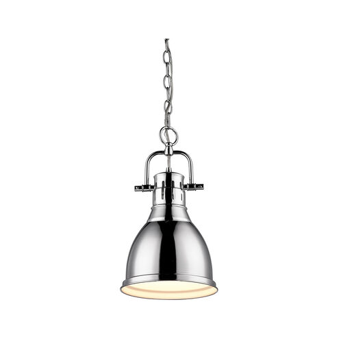Duncan 1 Light 9 inch Chrome Mini Pendant Ceiling Light, Small