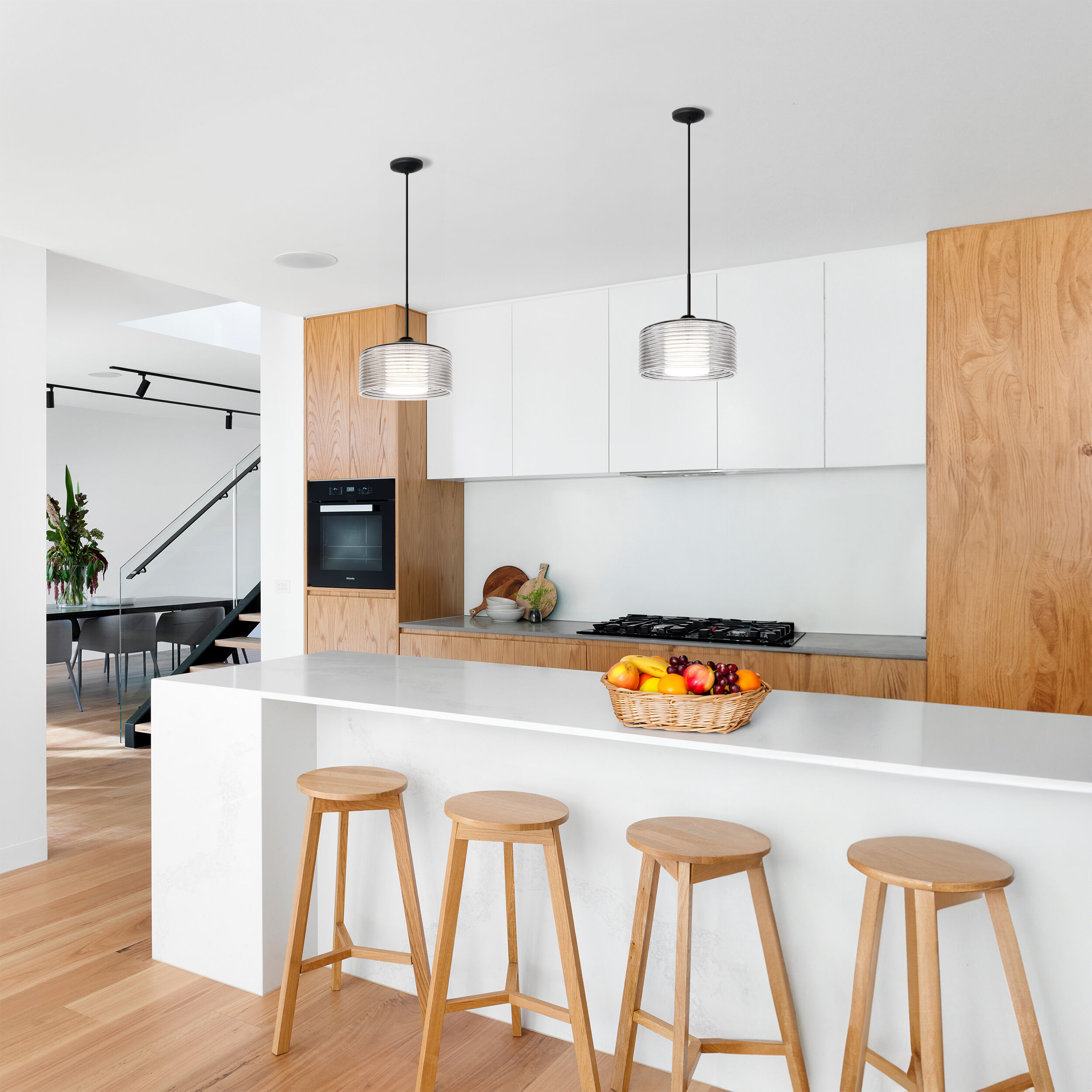 Belu LED Black Cord Pendant Ceiling Light