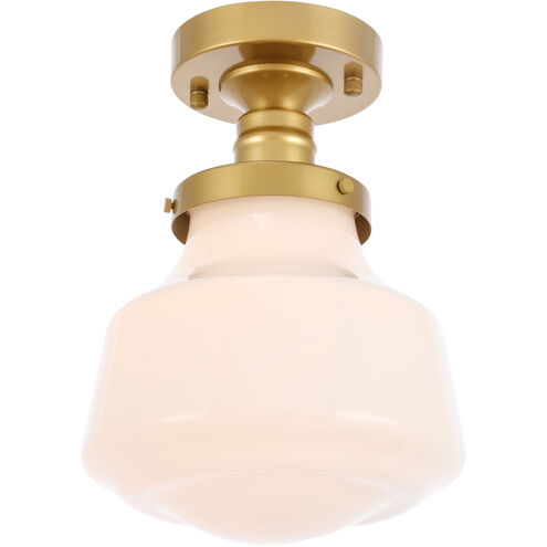 Lyle 1 Light 8 inch Brass Flush Mount Ceiling Light