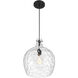 Coastal 1 Light 12.75 inch Matte Black Pendant Ceiling Light