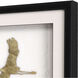 Flight of Gold Metallic and Black and White Framed Art