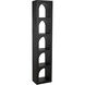 Aqueduct Matte Black Bookcase, C