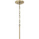 Max 1 Light 14.5 inch Brass and Onyx Pendant Ceiling Light