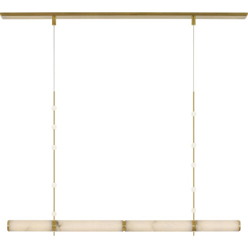 Anne-Marie Barton Marcell Linear Chandelier Ceiling Light in Antique-Burnished Brass