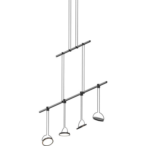 Suspenders LED 37 inch Satin Black Suspension Ceiling Light