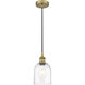 Edison Bella 1 Light 5.5 inch Brushed Brass Cord Hung Mini Pendant Ceiling Light