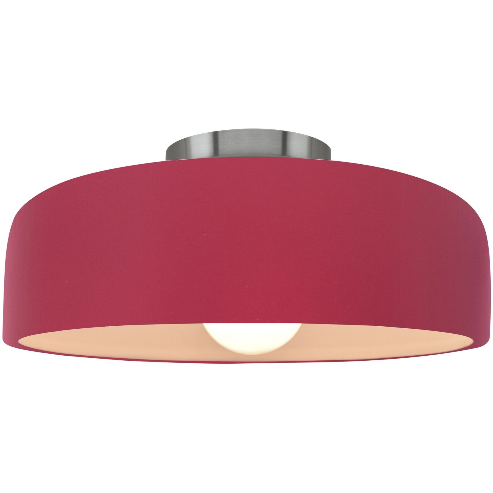 Radiance Collection - Spire 1 Light 10 inch Cerise Semi-Flush Ceiling Light, Form+Finish+Function