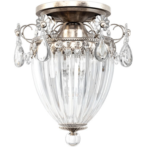 Bagatelle 3 Light 10.5 inch Antique Silver Semi-Flush Mount Ceiling Light in Heritage