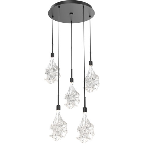 Blossom LED 19.7 inch Matte Black Chandelier Ceiling Light in 2700K LED, Multi-Port