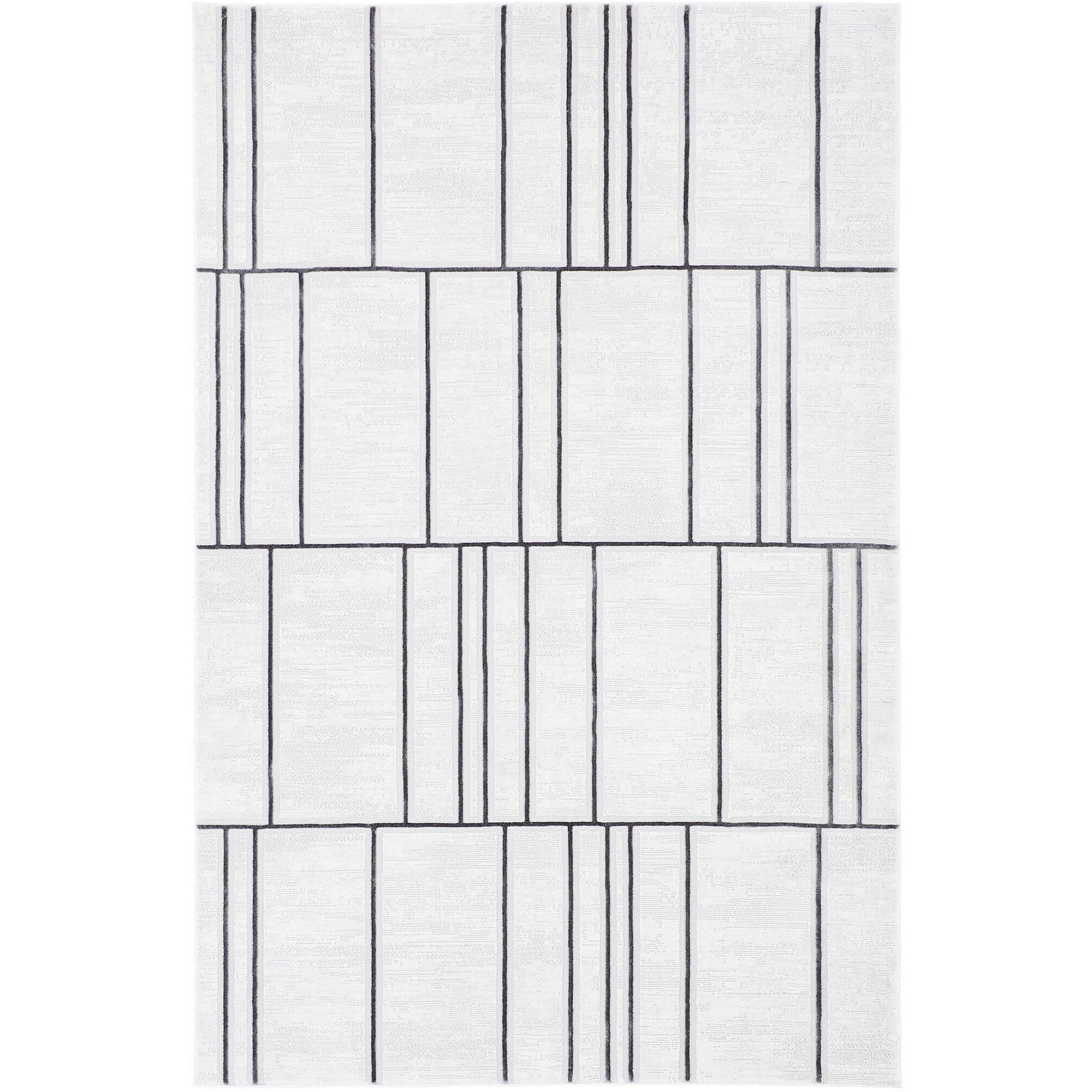Timeless Luxe 130 X 94 inch Black/White Rug in 8 x 11