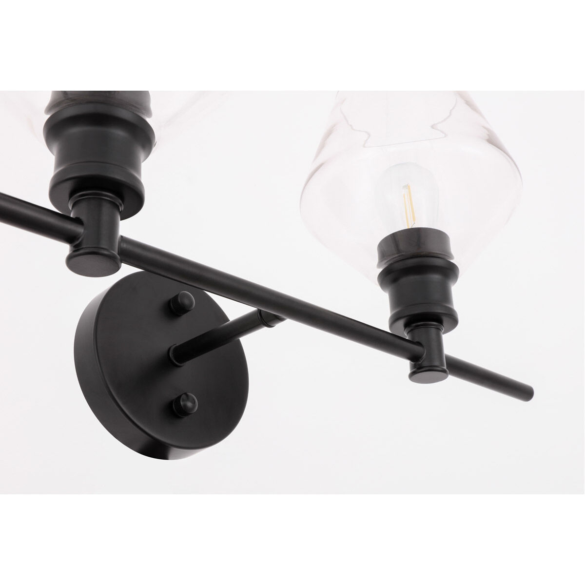 Gene 2 Light 19 inch Black Wall sconce Wall Light