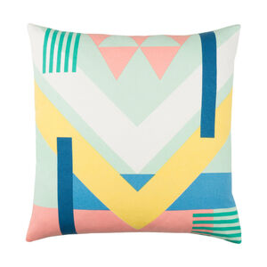 Lina 18 X 18 inch Mint and Pale Pink Throw Pillow