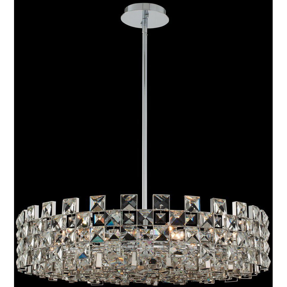 Piazze 9 Light 29 inch Polished Chrome Pendant Ceiling Light