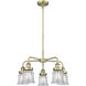 Canton 5 Light 23.25 inch Antique Brass Chandelier Ceiling Light in Clear Glass
