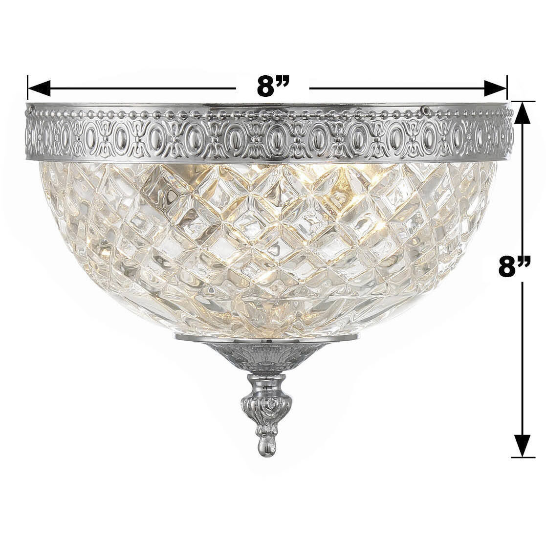 Radley 2 Light 8 inch Polished Chrome Flush Ceiling Light