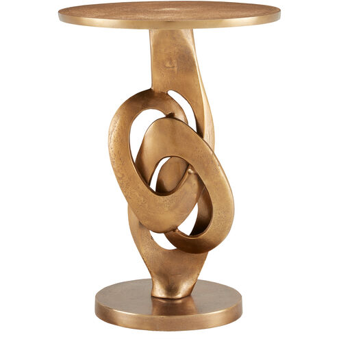 Kadali 16.5 inch Antique Brass Accent Table