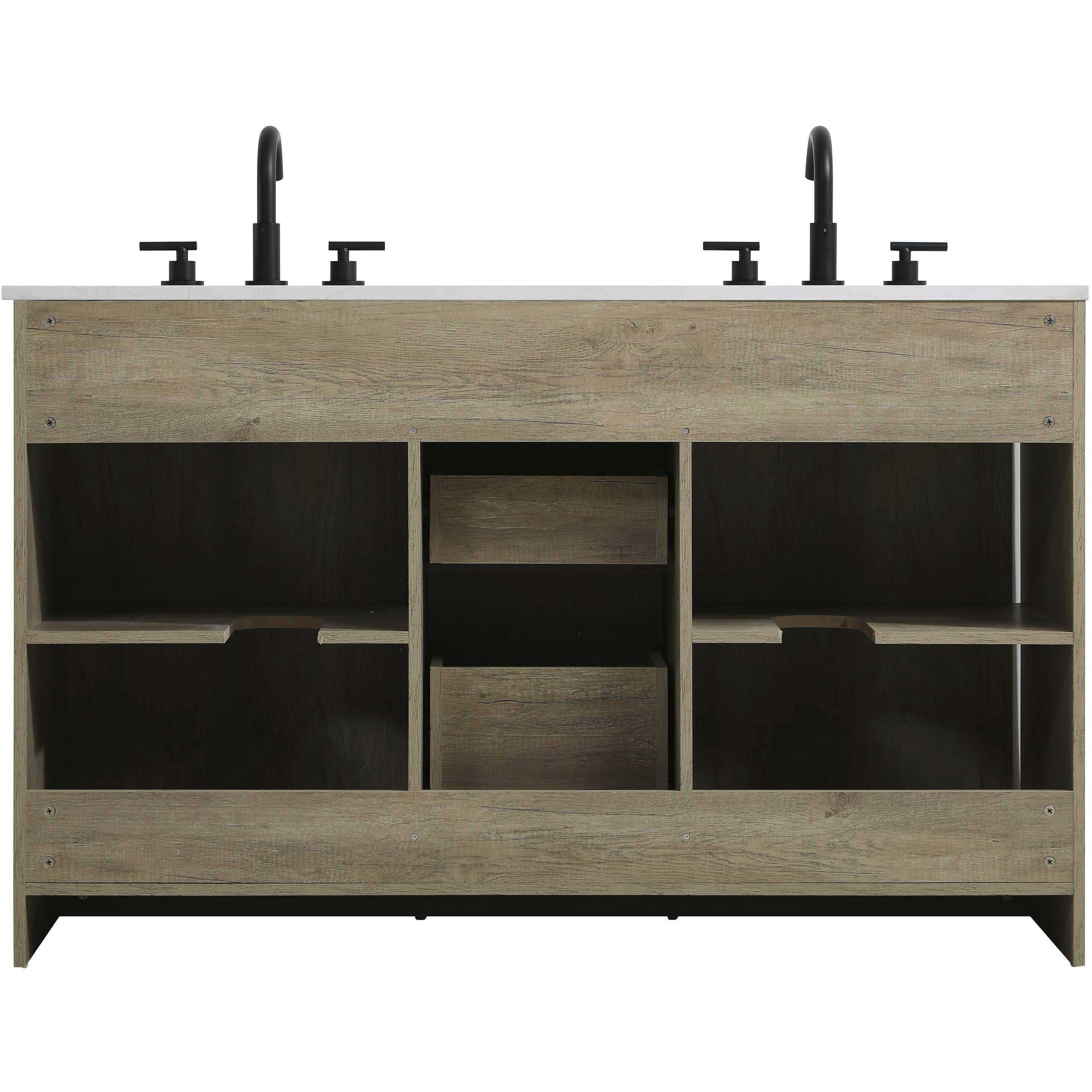 Austin 54 X 34 inch Natural Oak Bathroom Vanity Cabinet