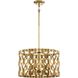 Coronade 4 Light 18 inch Pandora Gold Leaf Pendant Ceiling Light