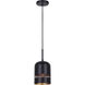 Miles 1 Light 6 inch Black Pendant Ceiling Light