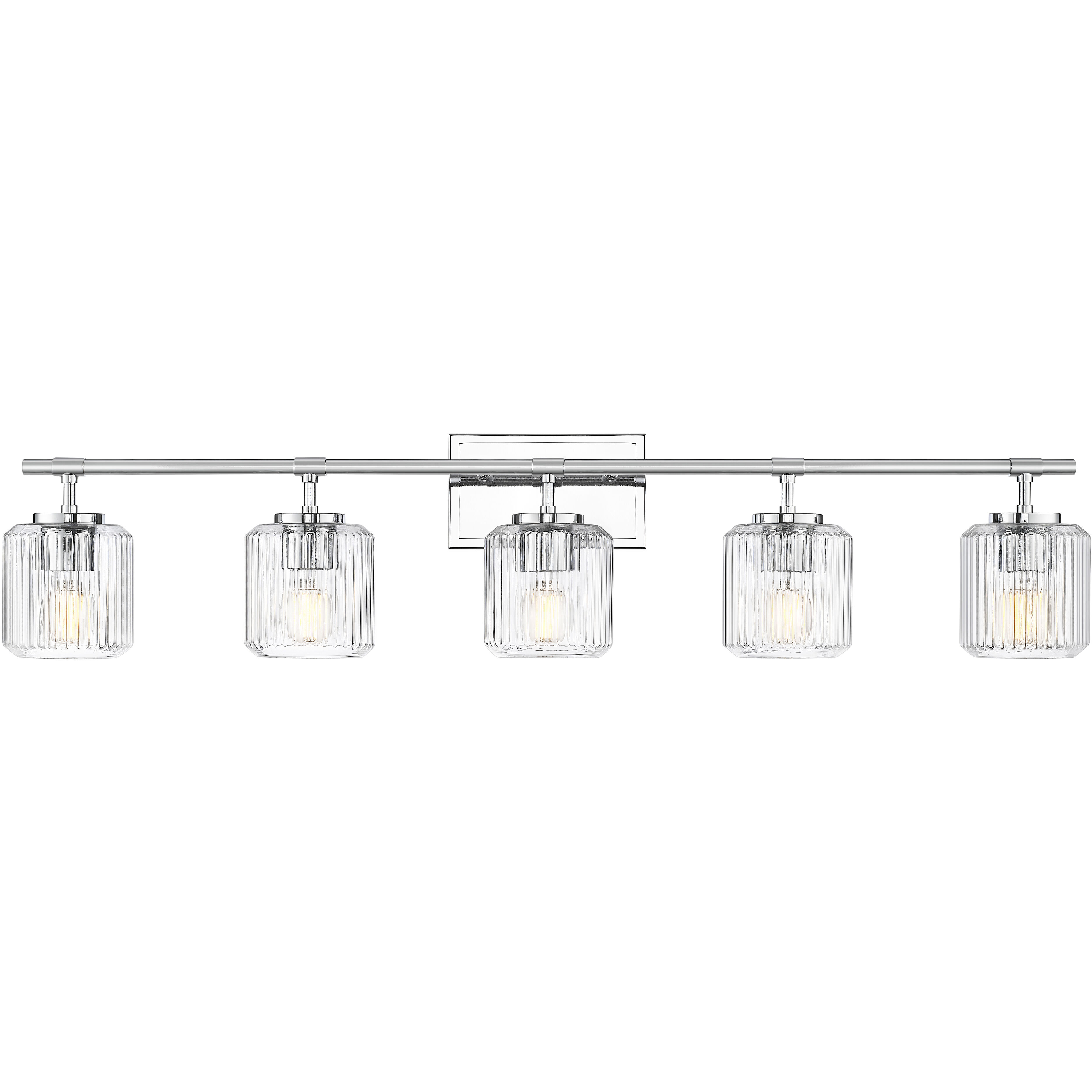 Landon 5 Light 42 inch Chrome Vanity Wall Light